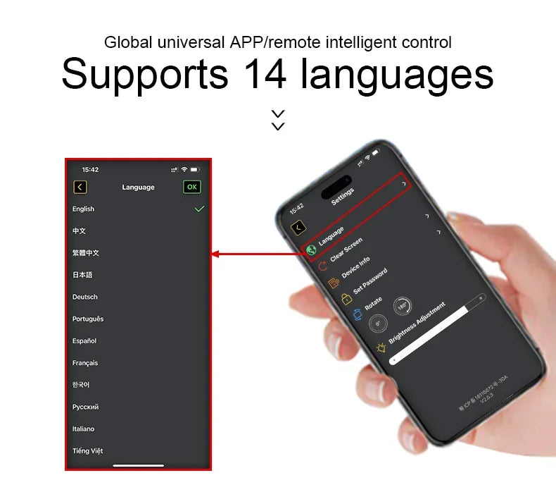 Carolyn 2pcs Synchronize Multiple Devil Eyes Bluetooth APP Control Light LED Display Scrolling Sign Light for Car Truck Windshie