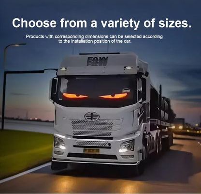 Carolyn 2pcs Synchronize Multiple Devil Eyes Bluetooth APP Control Light LED Display Scrolling Sign Light for Car Truck Windshie